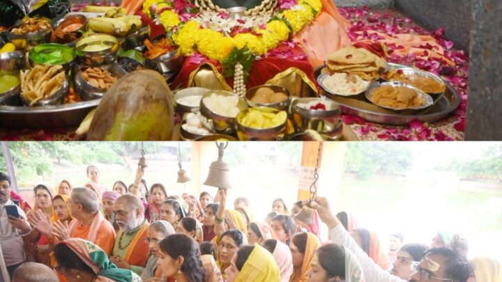 शिखेश्वर महादेव मंदिर में उमडी भक्तों की भीड़