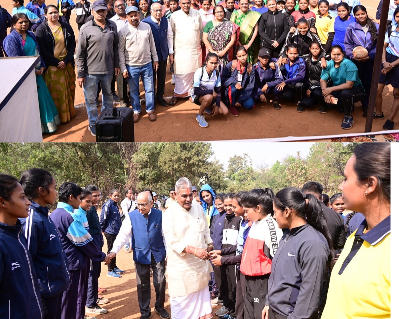 छत्तीसगढ़ शासन उच्च शिक्षा विभाग के तत्वाधान में आयोजित सेक्टर स्तरीय महिला हैंडबाल प्रतियोगिता 2024 का आयोजन सांइस काॅलेज मैदान में