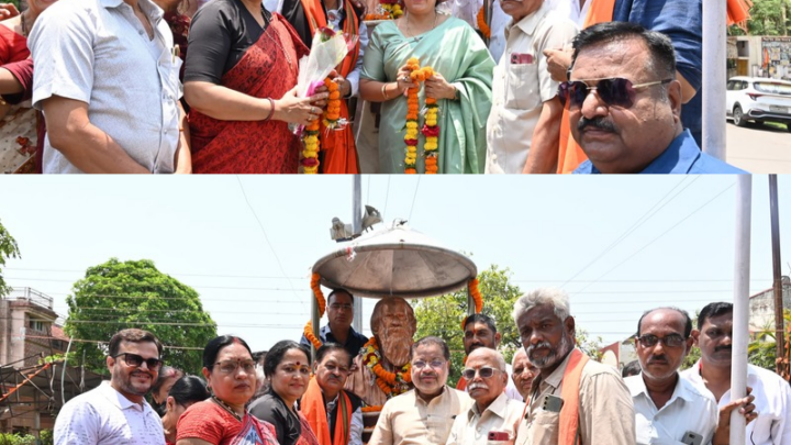 गुरूदेव रविन्द्रनाथ टैगोर का 164 वीं जयंती पर महापौर मीनल चौबे, विधायक सुनील सोनी, संस्कृति विभाग अध्यक्ष अमर गिदवानी, सहित आमजनों ने किया सादर नमन