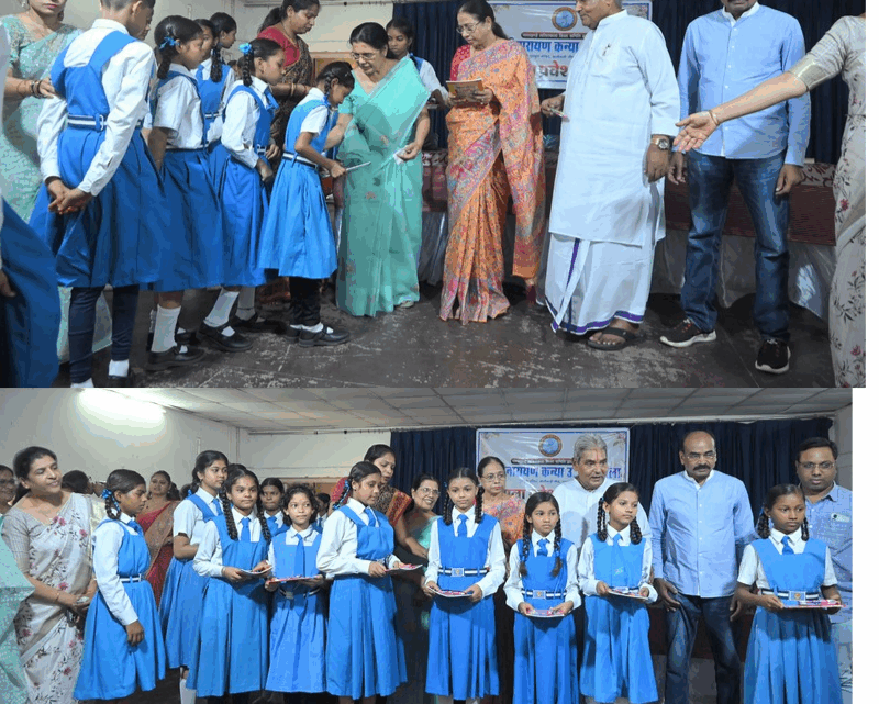 लक्ष्मीनारायण कन्या उच्चत्तर माध्यमिक विद्यालय में शाला प्रवेश उत्सव का आयोजन किया गया