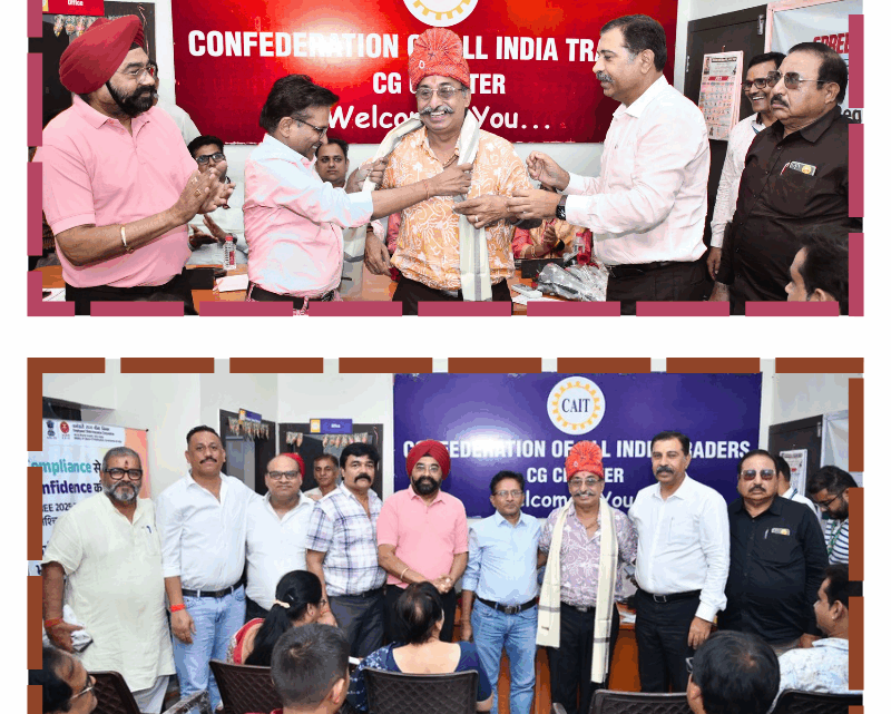 राजेन्द्र जग्गी के चौथी बार निर्विरोध अध्यक्ष बनने पर कैट एंड मशीनरी मर्चेंट एसोसिएशन   परिवार ने प्रदेश कार्यालय में किया अभिनंदन