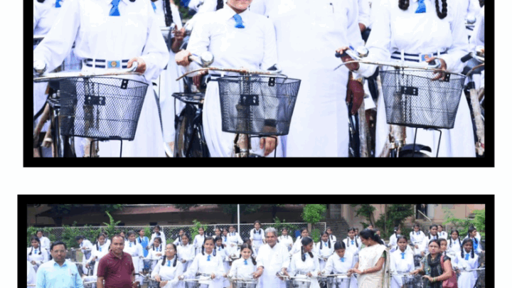 लक्ष्मीनारायण कन्या शाला गुरुकुल में छात्राओ को 160 सायकिल का शिक्षा समिति के उपाध्यक्ष अजय तिवारी के द्वारा वितरण