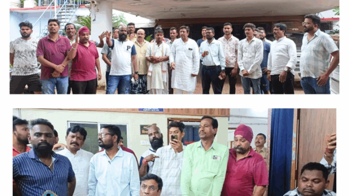 भाजपा कार्यकर्ताओं ने ‘मन की बात’ न सुनने वालों की पिटाई पर पंकज शर्मा के नेतृत्व में कांग्रेसजनों द्वारा थाना घेराव किया गया