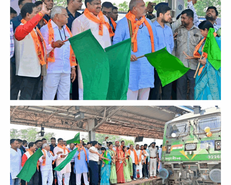 रामलला दर्शन के लिए  179 श्रद्धालुओं का जत्था अयोध्या रवाना,शिक्षा मंत्री गजेंद्र यादव ट्रेन को दिखाई हरी झण्डी