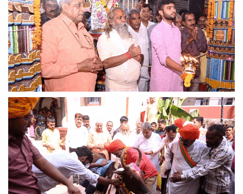 हर्षोल्लास पूर्वक मनाया गया गोवर्धन पूजा का पर्व,200 से अधिक व्यंजन छत्तीसगढ़ी कलेवा का लगा भोग