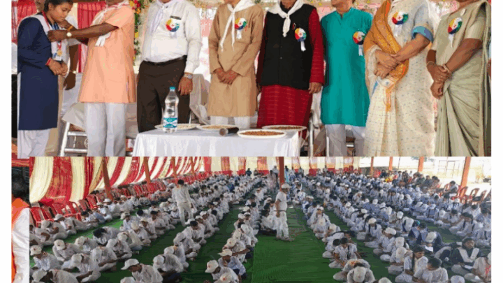 जिला स्तरीयजूनियर रेडक्रास प्रशिक्षण शिविर सिरपुर में संपन्न हुआ