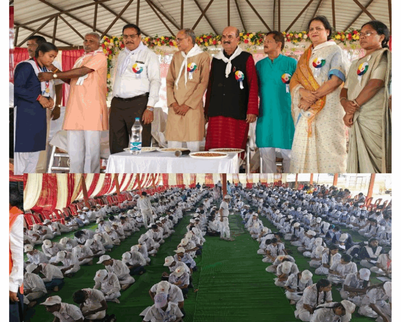 जिला स्तरीयजूनियर रेडक्रास प्रशिक्षण शिविर सिरपुर में संपन्न हुआ