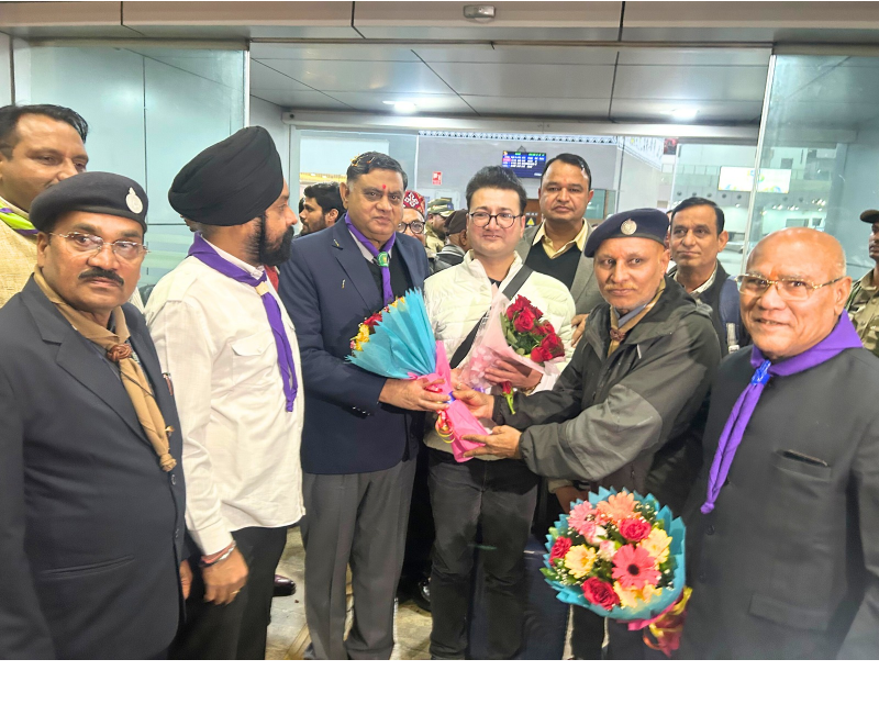 प्रथम राष्ट्रीय रोवर रेंजर जंबूरी दूधली बालोद में राष्ट्रीय मुख्य आयुक्त के. के.खंडेलवाल का भव्य स्वागत किया गया