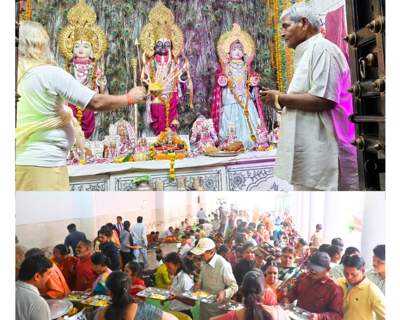 श्रीरामचंद्र जी के छट्टी महोत्सव बड़े धूमधाम से मनाया जिसमे संख्या में दर्शनार्थी मंदिर में उमड़े