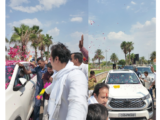 राहुल गांधी का रायपुर में भव्य स्वागत, विकास उपाध्याय ने फूलों की बौछार से किया अभिनंदन