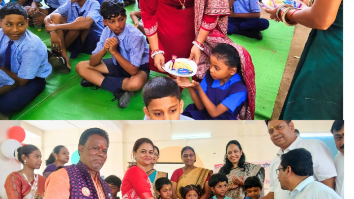 संकुल पुरेना में धूमधाम से मना शाला प्रवेश उत्सव, नवप्रवेशी बच्चों का हुआ आत्मीय स्वागत