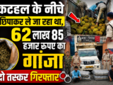 कटहल के नीचे छिपाकर ले जा रहा था 62 लाख 85 हजार रुपए का गांजा….दो तस्कर गिरफ्तार….