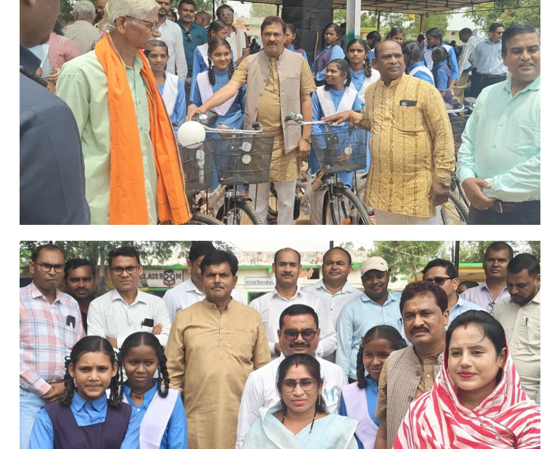 अभनपुर में विकासखंड स्तरीय प्रवेशोत्सव संपन्न, विधायक इन्द्र कुमार साहू ने किया वृक्षारोपण और सायकल वितरण