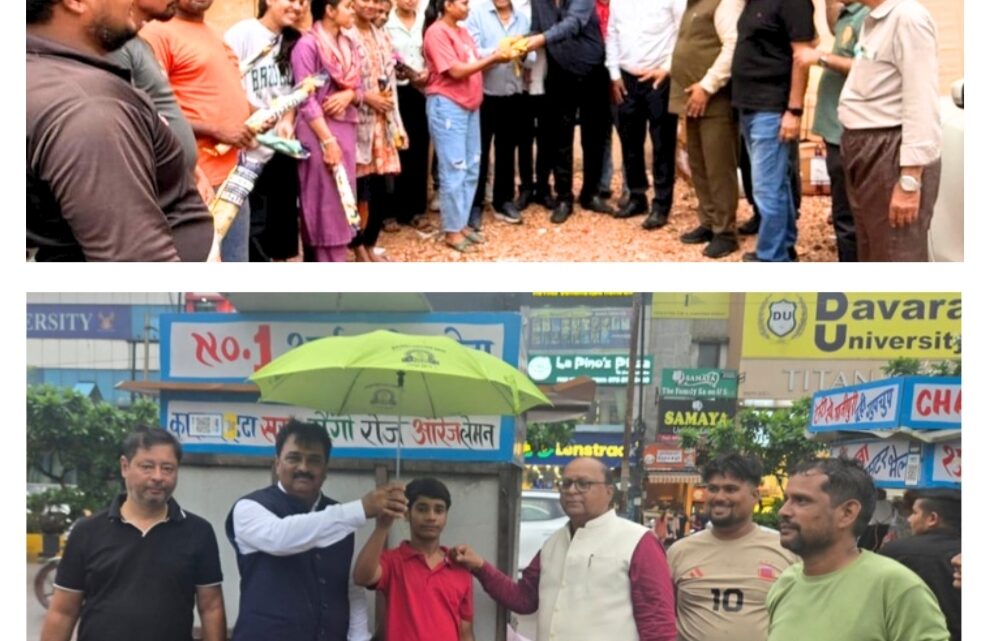 सिविल लाइंस सिंधी पंचायत ने जरूरतमंदों को बांटीं नि:शुल्क छतरियां