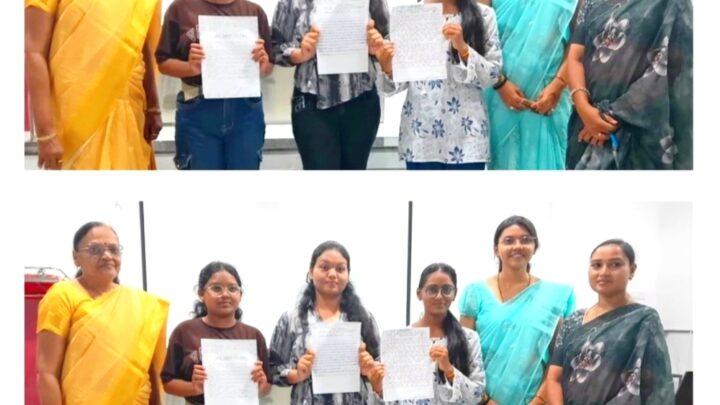 रायपुर में ‘नई शिक्षा नीति’ विषय पर विचार प्रतियोगिता आयोजितएनएसएस विभाग और स्टेट डेवलपमेंट एंड रिसर्च सेंटर का संयुक्त आयोजन, छात्राओं ने रखे विकसित भारत पर विचार
