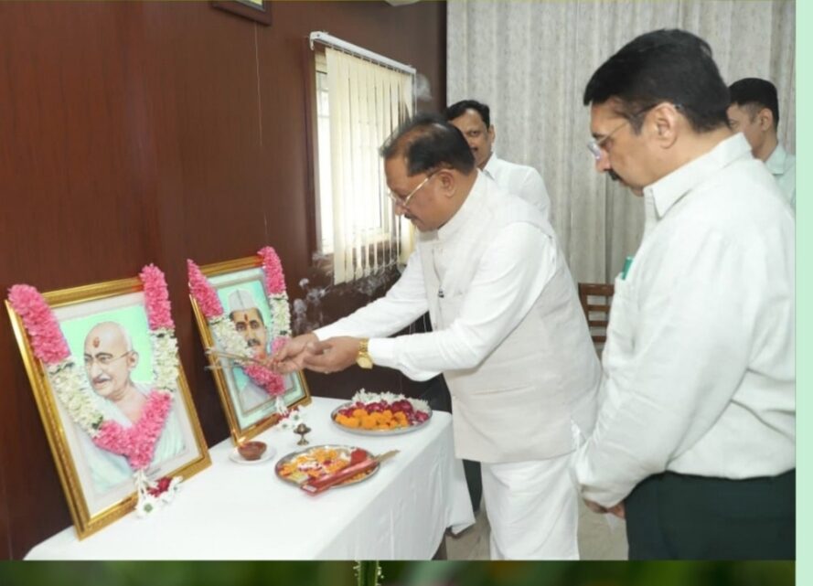 बापू और शास्त्री को सीएम साय ने किया नमन