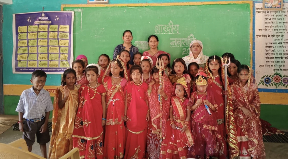 शासकीय प्राथमिक शाला मामा भांचा में नवरात्रि पर्व में नवकन्या पूजन का आयोजन….